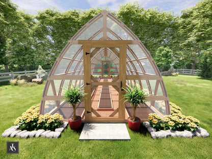 Hoop Greenhouse Plans DIY Greenhouse With material list Gothic arch Easy Greenhouse Plans Bow Roof Greenhouse Bow Shed